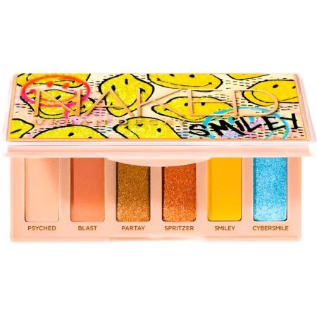 Urban Decay Naked Smiley Chill Happy Paleta de sombras de ojos vegana muy pigmentada para look hipnotizador hasta 12 horas de duración 6 tonos