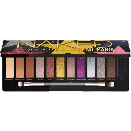 Urban Decay Naked Metal Metal Mania Paleta de sombras de ojos altamente pigmentadas ofrece tonos metálicos intensos y reflectantes 12 tonos