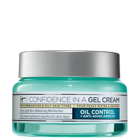 It Cosmetics Confidence In A Gel Cream Oil Control Emulsión hidratante con textura ultraligera absorbe el exceso de sebo mejorando la firmeza 60 ml