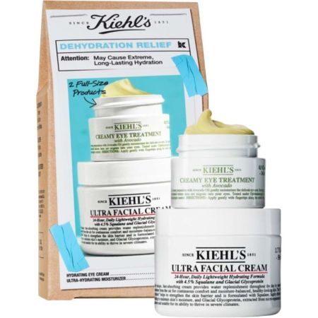 Kiehl'S Dehydration Relief Estuche Tratamiento facial para rostro y contorno de ojos iluminador e hidratante ofrece 24 horas de duración