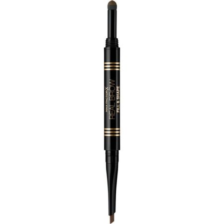 Max Factor Real Brow Fill & Shape Lápiz de cejas con cepillo de alta precisión perfecto para rellenar y dar forma