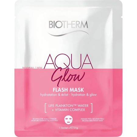 Biotherm Aqua Glow Flash Mask Mascarilla de hidratación y nutrición para dar luminosidad a la piel 50 ml