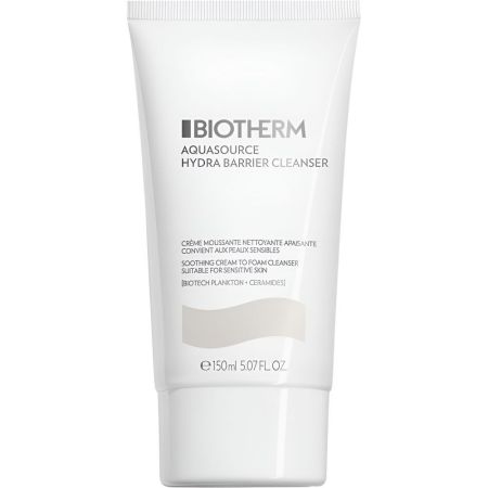 Biotherm Aquasource Hydra Barrier Cleanser Limpiador facial mantiene el rostro hidratado suave protegido y saludable sin resecar la piel 150 ml