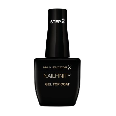 Max Factor Step 2 Nailfinity Gel Top Coat Tratamiento superior de acabado gel 3d con duración hasta 14 días