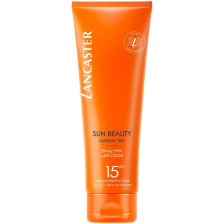 Lancaster Sun Beauty Body Milk Spf 15 Leche solar corporal hidrata y repara con acabado aterciopelado sin dejar marcas blancas 250 ml