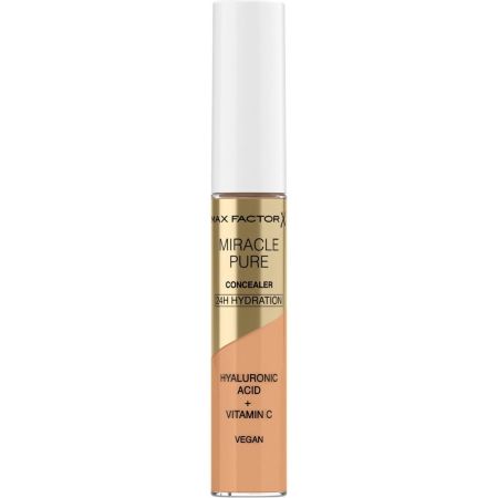 Max Factor Miracle Pure Concealer Corrector facial vegano reduce arrugas e ilumina con ácido hialurónico y vitamina c