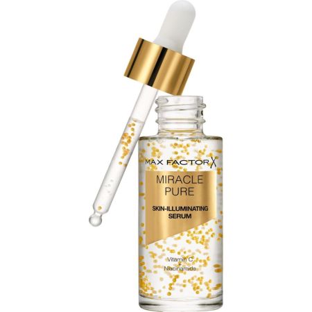 Max Factor Miracle Pure Skin-Illuminating Vitamina C Serum Sérum vegano hidrata ilumina y revitaliza con ácido hialurónico acabado más brillante 30 ml