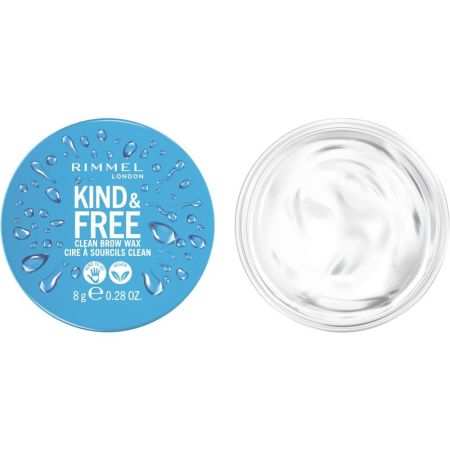 Rimmel London Kind & Free Clean Brow Wax Fijador de cejas cera de vegana y sostenible para unas cejas definidas