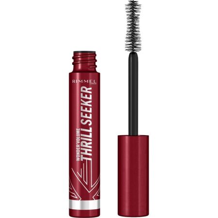 Rimmel London Wonder'Volume Thrill Seeker Extreme Black Máscara de pestañas con extravolumen y sensación ultra ligera de larga duración