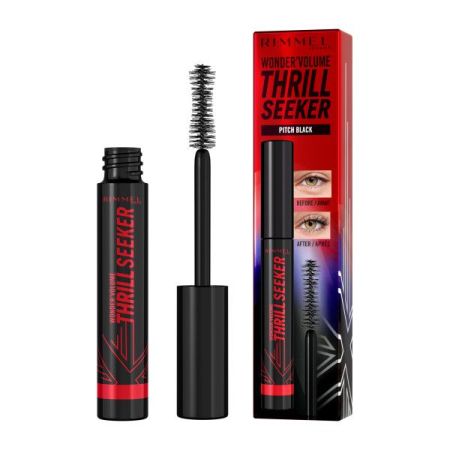 Rimmel London Wonder'Volume Thrill Seeker Pitch Máscara de pestañas definición máxima longitud extrema