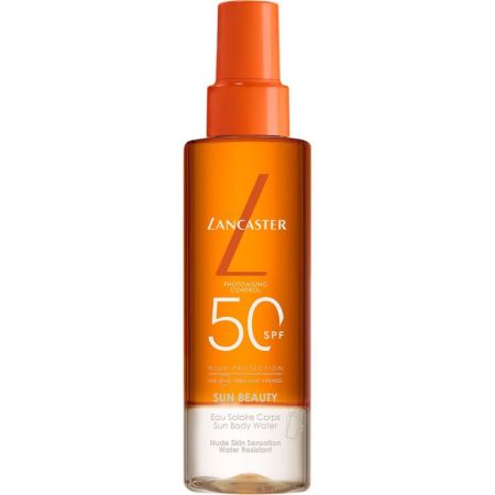 Lancaster Sun Beauty Sun Protective Water Spf 50 Spray solar corporal resistente al agua para bronceado dorado uniforme y duradero 150 ml