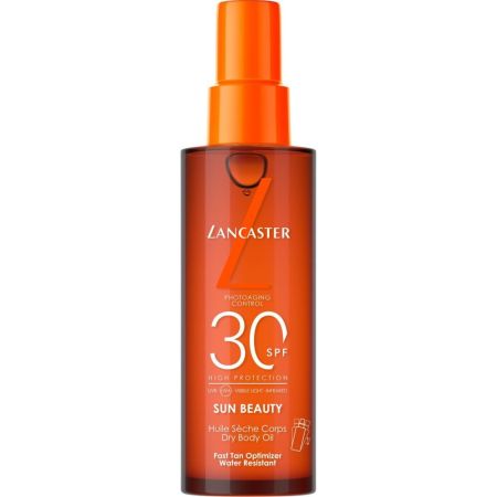 Lancaster Sun Beauty Fast Tan Optimizer Spf 30 Aceite protector acelerador del bronceado consigue un  bronceado profundo hermoso y duradero 150 ml