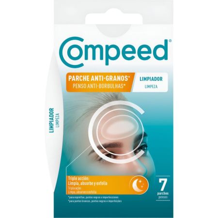 Compeed Parche Limpiador Anti-Granos Apósitos limpiadores antigranos limpian absorben el exceso de sebo y exfolian las impurezas 7 uds