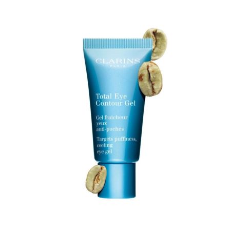 Clarins Total Eye Contour Gel Contorno de ojos refrescane ultraligero fresco y no graso reduce bolsas y ojeras para mirada más luminosa 20 ml