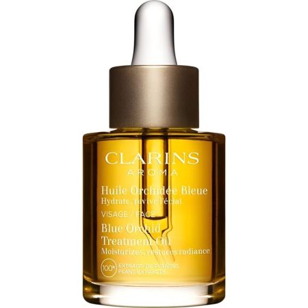 Clarins Huile Orchidée Bleue Aceite facial devuelve vitalidad luminosidad y frescor con extractos 100% puros de plantas 30 ml