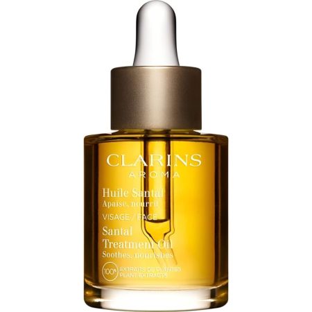 Clarins Huile Santal Aceite facial proporciona confort y efecto calmante con extractos 100% puros de plantas 30 ml