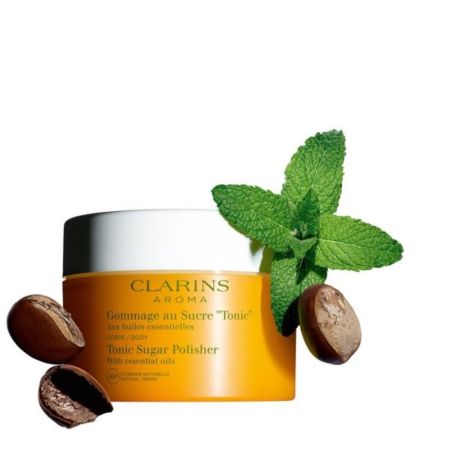 Clarins Aroma Gommage Au Sucre "Tonic" Exfoliante corporal elimina células muertas e impurezas a base de cristales de azúcar  250 ml