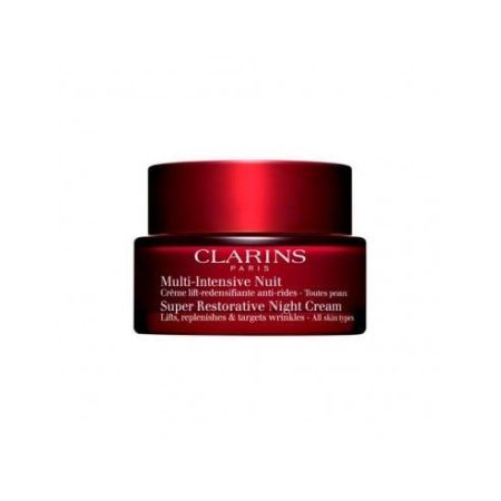 Clarins Multi-Intensive Nuit Todo Tipo De Piel Crema de noche hidratante reafirmante yu antiarrugas piel más flexible rellenada y confortable al instante 50 ml