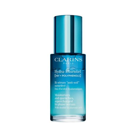 Clarins Hydra Essentiel Bi-Sérum "Anti-Soif" Suractivé Sérum bifásico potencia la hidratación nutre y refuerza la barrera cutánea 30 ml