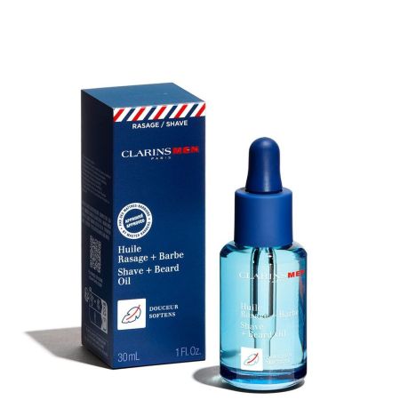 Clarins Men Huile Rasage+Barbe Aceite de afeitar facilita el afeitado fortalece suaviza y modela la barba 30 ml