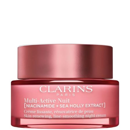 Clarins Multi-Active Nuit Todo Tipo De Pieles Crema de noche nutre alisa y potencia la luminosidad combatiendo primeras arrugas para piel lisa y más joven 50 ml