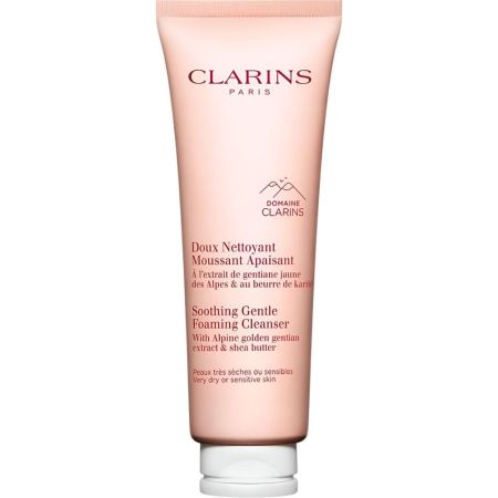 Clarins Doux Nettoyant Moussant Apaisant Gel limpiador espumoso formulado para reconfortar y calmar la piel eliminando restos de maquillaje 125 ml