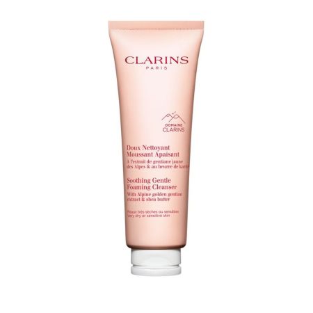 Clarins Doux Nettoyant Moussant Apaisant Gel limpiador espumoso formulado para reconfortar y calmar la piel 125 ml