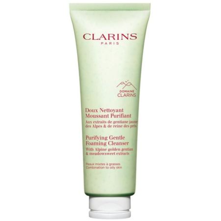 Clarins Doux Nettoyant Moussant Purifiant Gel limpiador espumoso purificante desmaquilla y limpia con hierbas alpinas 125 ml