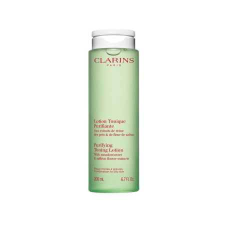 Clarins Lotion Tonique Purifiante Loción tónica purificante restaura el equilibrio de la microbiota cutánea y minimiza poros 200 ml