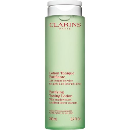 Clarins Lotion Tonique Purifiante Loción tónica purificante restaura el equilibrio de la microbiota cutánea y minimiza poros 200 ml