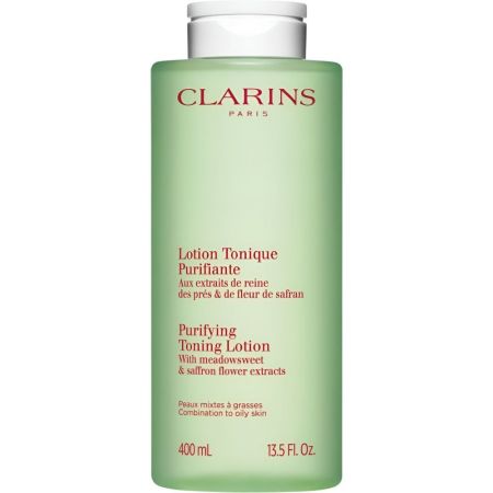 Clarins Lotion Tonique Purifiante Formato Especial Loción tónica purificante restaura el equilibrio de la microbiota cutánea y minimiza poros 400 ml