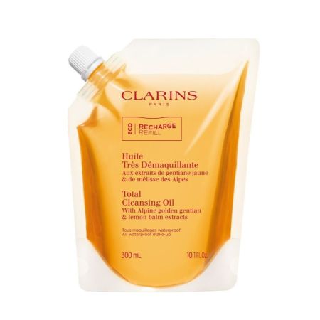 Clarins Huile Très Démaquillante Recarga Aceite desmaquillante suave y enriquecido ayuda a calmar y suavizar la piel 300 ml