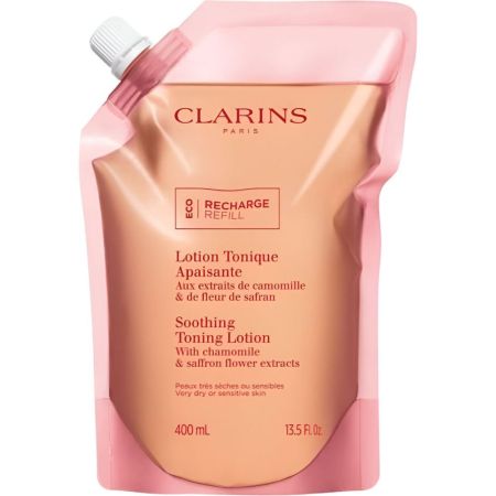 Clarins Lotion Tonique Apaisante Recarga Loción tónica calmante restaura el equilibrio de la microbiota cutánea 400 ml