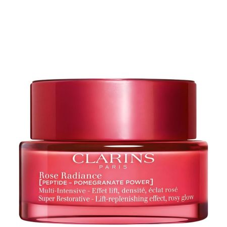 Clarins Multi-Intensive Rose Radiance Crema de día devuelve la luminosidad para una piel lisa radiante rellena y uniforme 50 ml