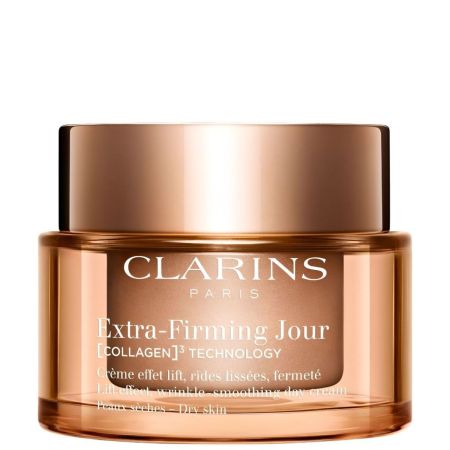 Clarins Extra-Firming Jour Piel Seca Crema de día hidratante antiedad reafirmante para piel luminosa alisada y más joven 50 ml