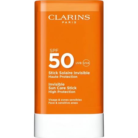 Clarins Stick Solaire Invisible Haute Spf 50 Stick solar facial antiedad de textura invisible combate arrugas y manchas oscuras 17 gr