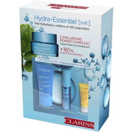 Clarins Hydra-Essentiel Crème Désaltérante Estuche Crema de día hidratante anitedad textura fresca y acabado sedoso 50 ml