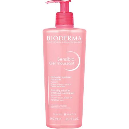 Bioderma Sensibio Gel Moussant Nettoyant Apaisant Micellaire Gel micelar sin perfume limpia hidrata calma alivia y refuerza la hidratación natural de la piel