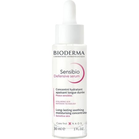 Bioderma Sensibio Defensive Serum Sérum hidratante y calmante de larga duración actúa contra el envejecimiento 30 ml