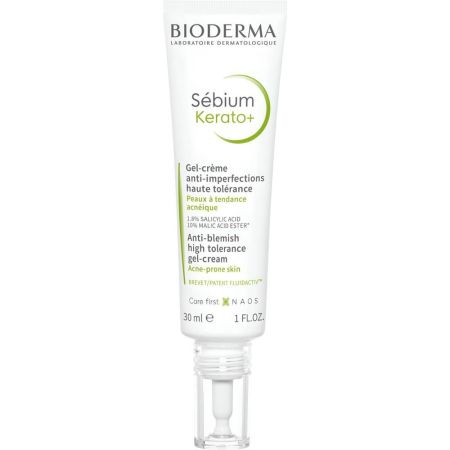 Bioderma Sébium Kerato+ Gel-Crème Anti-Imperfections Haute Tolérance Gel reduce granos puntos negros marcas de acné y combate el exceso de sebo 30 ml