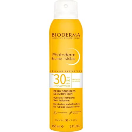 Bioderma Photoderm Brume Invisible Spf 30 Protector solar facial sin alcohol efecto refrescante y resistente al agua 150 ml