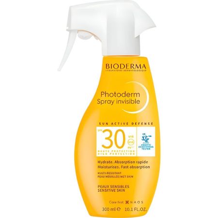 Bioderma Photoderm Spray Invisible Spf30 Protector solar corporal combate el envejecimiento prematuro de la piel 300 ml