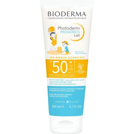 Bioderma Photoderm Pediatrics Lait Spf 50+ Protector solar para niños aprobado por pediatras a partir de 12 meses 200 ml