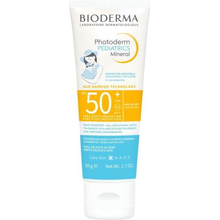 Bioderma Photoderm Pediatrics Mineral Spf 50+ Protector solar facial dermatológico para toda la familia 50 gr