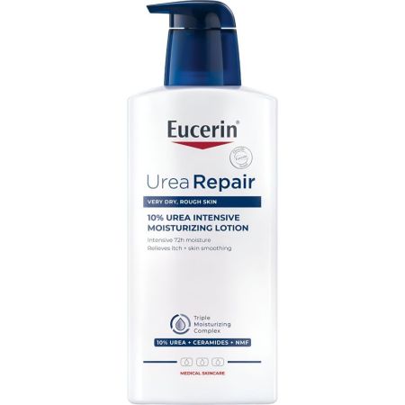 Eucerin Urea Repair 10% Urea Loción Corporal Intensiva Loción corporal hidratante ofrece fórmula exclusiva aliviando aspereza y tirantez hasta 72 horas