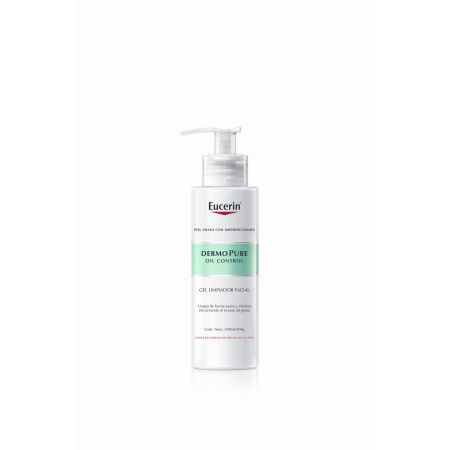 Eucerin Dermo Pure Oil Control Gel Limpiador Facial Gel limpiador facial para la piel propensa al acné y a sufrir imperfecciones 200 ml