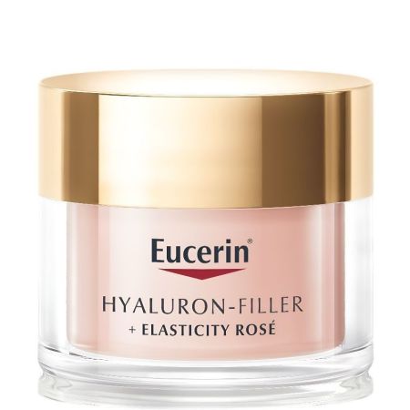 Eucerin Hyaluron-Filler + Elasticity Rosé Spf 30 Crema de día antienvejecimiento ayuda a lograr un cutis en tono rosado brillante radiante y fresco 50 ml