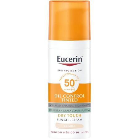 Eucerin Oil Control Tinted Spf 50+ Protector solar con color aporta efecto antibrillos durante 12 horas