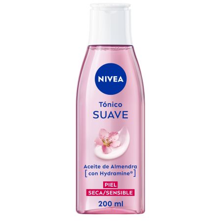 Nivea Tónico Suave Aceite De Almendra Tónico facial reequilibra y refresca con aceite de almendras para piel seca 200 ml