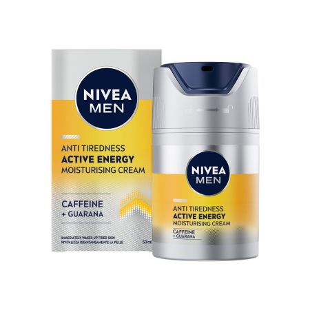 Nivea Men Active Energy Anti Tiredness Moisturising Cream Crema hidratante y refrescante combate signos de cansacio con cafeína 50 ml